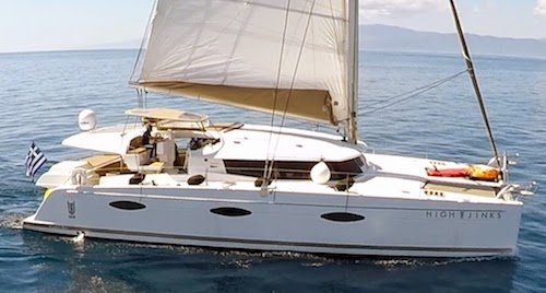Crewed luxury catamaran charter for 8 guests in Greece